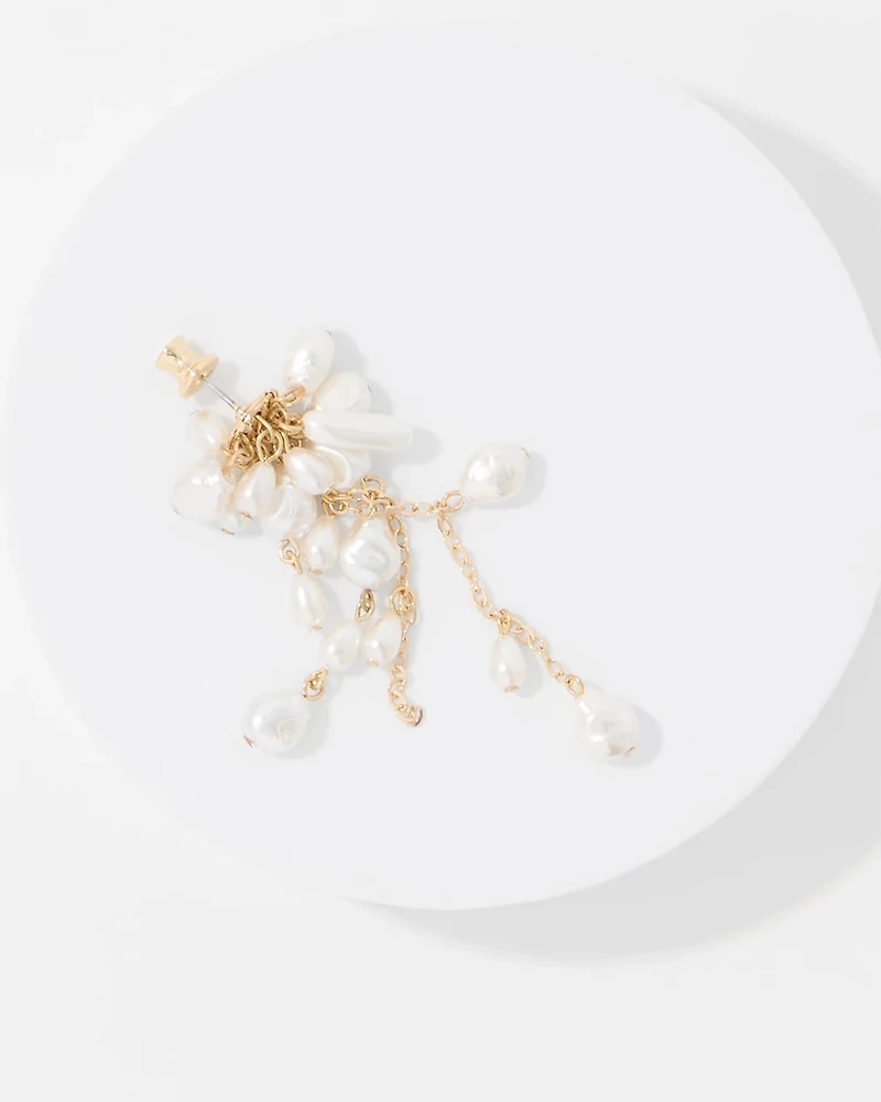 Glass + Shell Chandelier Earrings