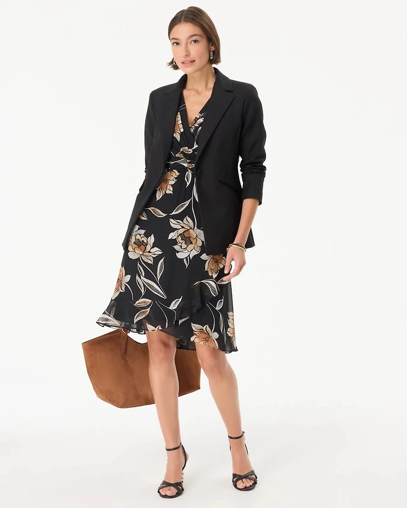 Ruched Chiffon Dress