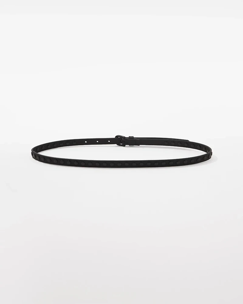 Faux Leather Studded Belt