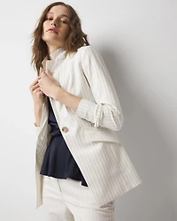 Petite WHBM® One-Button Blazer Pinstripe