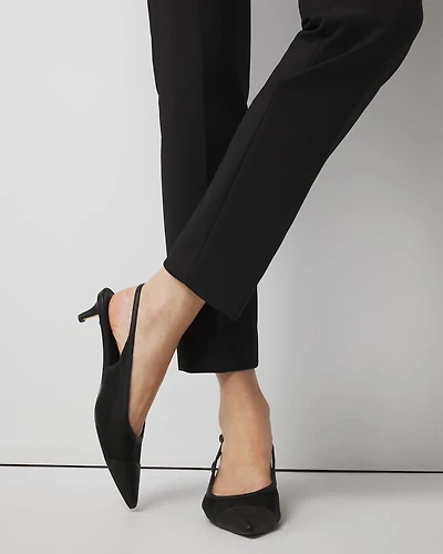 Mesh Kitten Heel Pump
