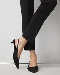 Mesh Kitten Heel Pump
