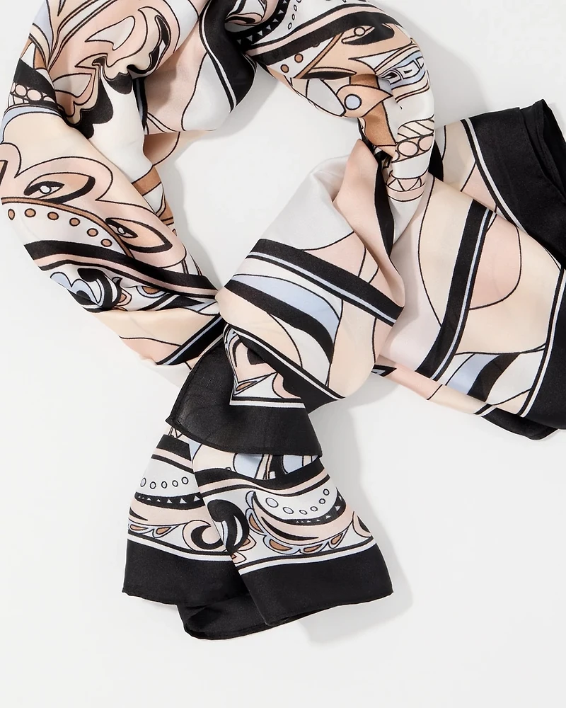 Abstract Print Square Scarf