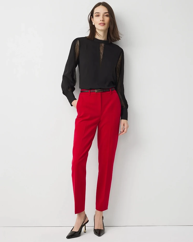 High-Rise Elle Slim Ankle Pant