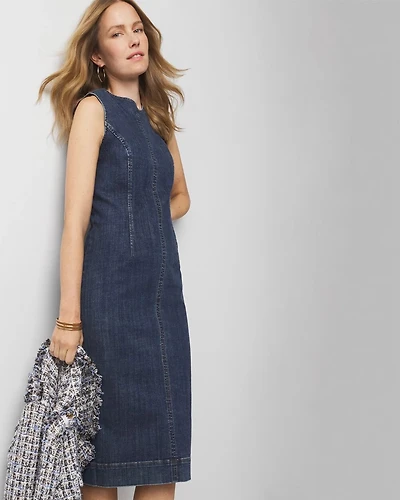 Petite Denim Sheath Dress