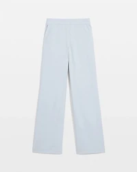 Crosshatch Flat-Front Wide Leg Pant