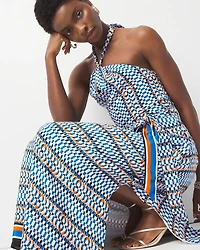 Halter Tie-Waist Maxi Dress