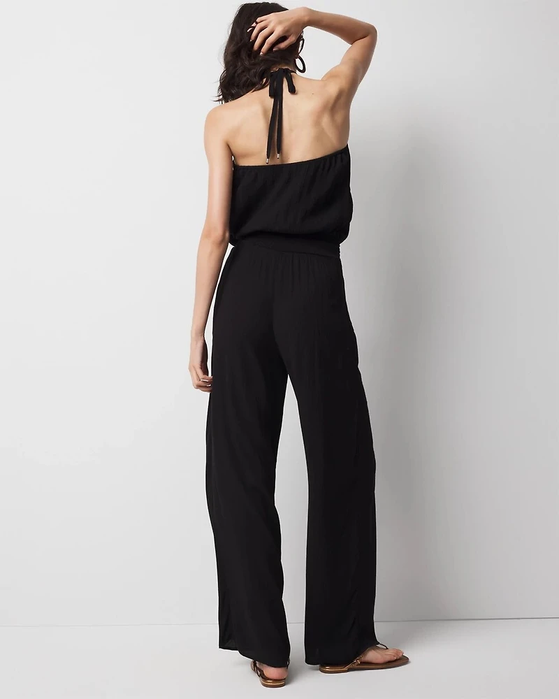 Halter O-Ring Jumpsuit Coverup