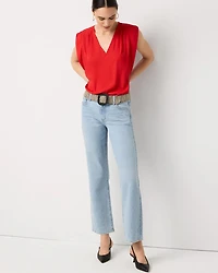 Mid-Rise Straight Ankle Jean
