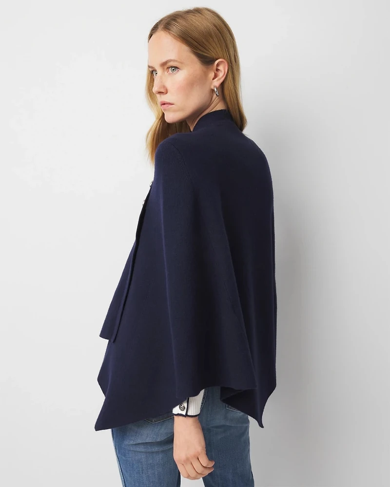 Button Wrap Poncho