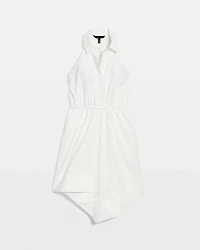 Cotton Eyelet Asymmetric Dress