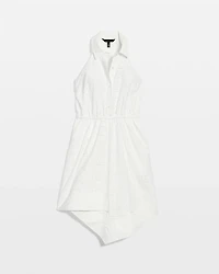 Cotton Eyelet Asymmetric Dress