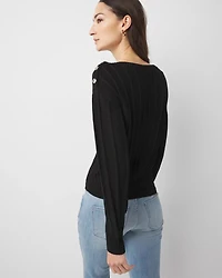 Cashmere Blend Ribbed Sweater