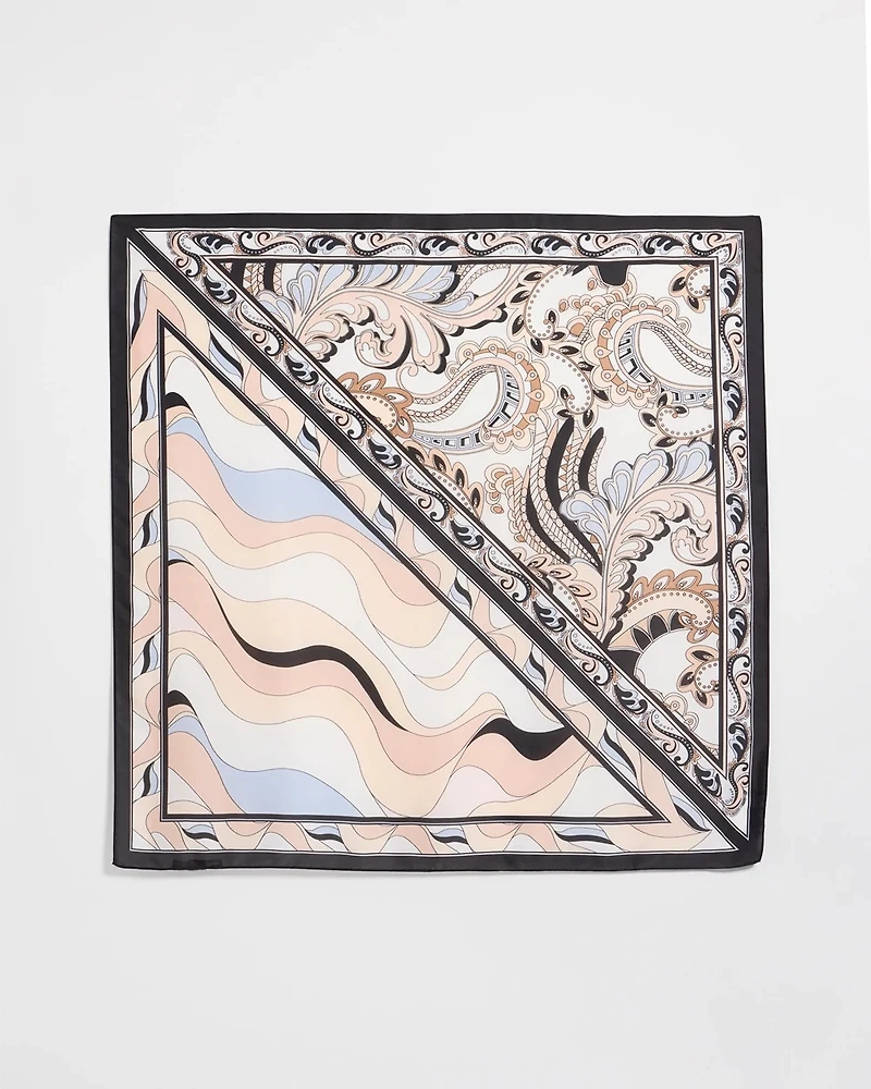 Abstract Print Square Scarf