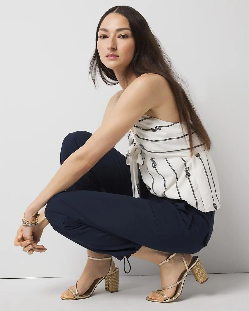 Petite High-Rise Pret Relaxed Utility Ankle Pant