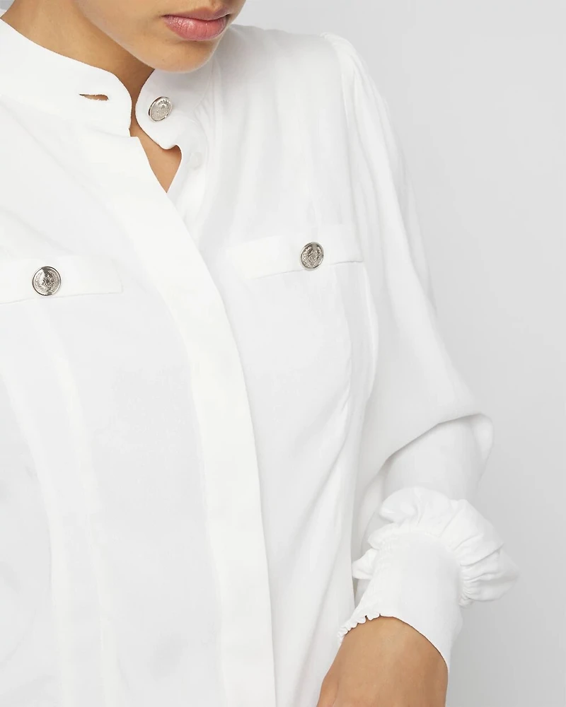 Utility Pocket Button-Up Shirt