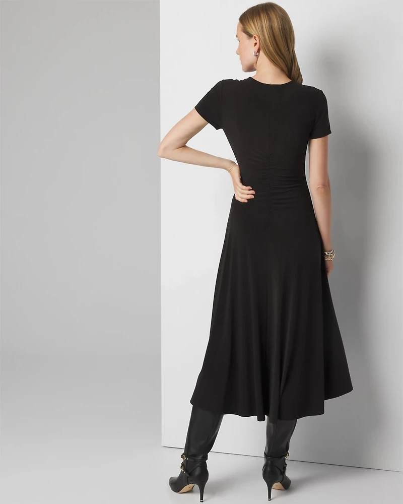 Short Sleeve Keyhole Dress
