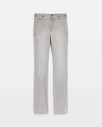 Extra High-Rise Novelty Button Bootcut Jeans