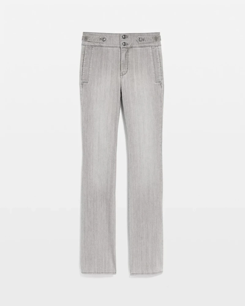 Extra High-Rise Novelty Button Bootcut Jeans