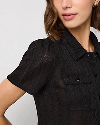 Jacquard Short Sleeve Shirt