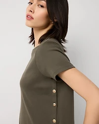 Side Button Tee