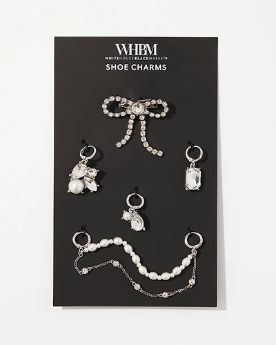 Rhinestone + Faux Pearl Shoe Charms