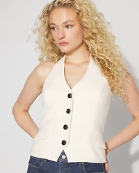 Petite Pocket Vest Halter Top