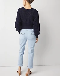 Mid-Rise Pret-A-Pedi Straight Cropped Pants