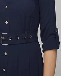 Long Sleeve Utility Shirt Dress