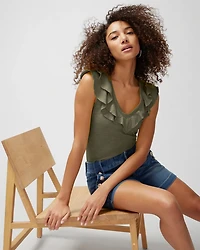 Ruffle Neck Tee