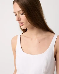 Sleeveless Tie-Waist Denim Dress