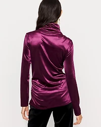 WHBM FORME™ Long Sleeve Velvet Top