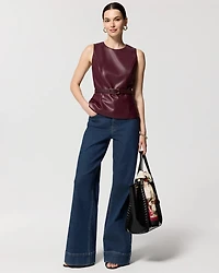 Faux Leather Top