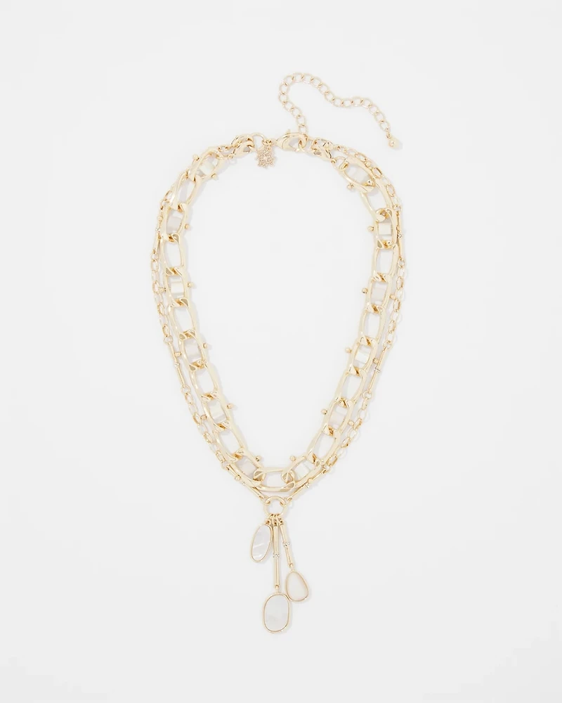 Mother of Pearl Charm Necklace