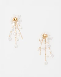 Glass + Shell Chandelier Earrings