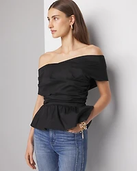 Off-the-Shoulder Poplin Bustier