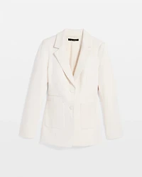 Double-Pocket Belted Blazer