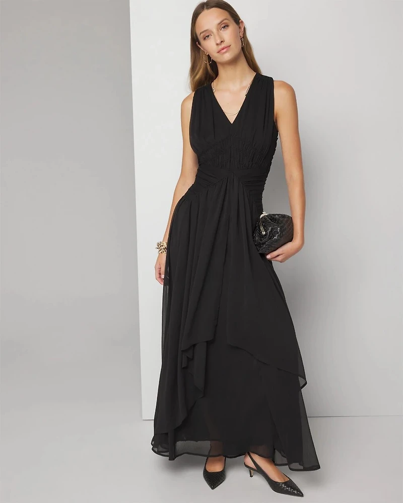 Pleated Maxi Dress