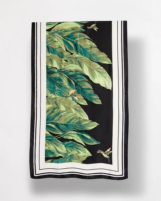 Tropical Print Oblong Scarf