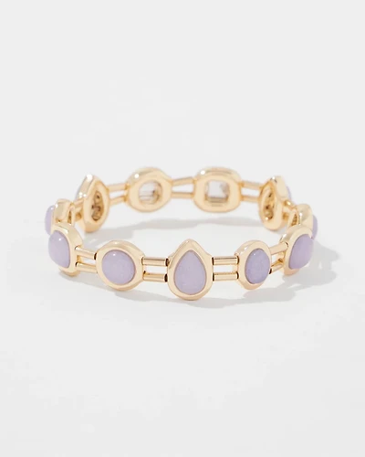 Lilac Dyed Jade Stretch Bracelet