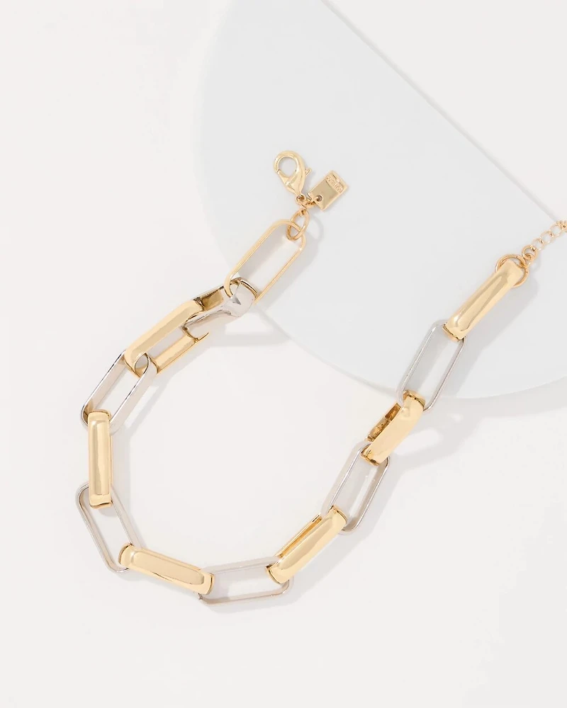 Mixed Metal Links Necklace