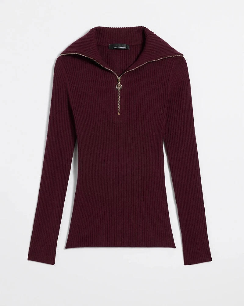 Rib Half Zip Pullover