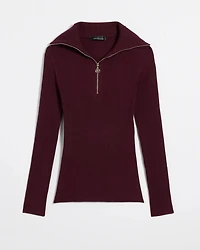 Rib Half Zip Pullover
