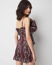 One-Shoulder Drama Sateen Bustier