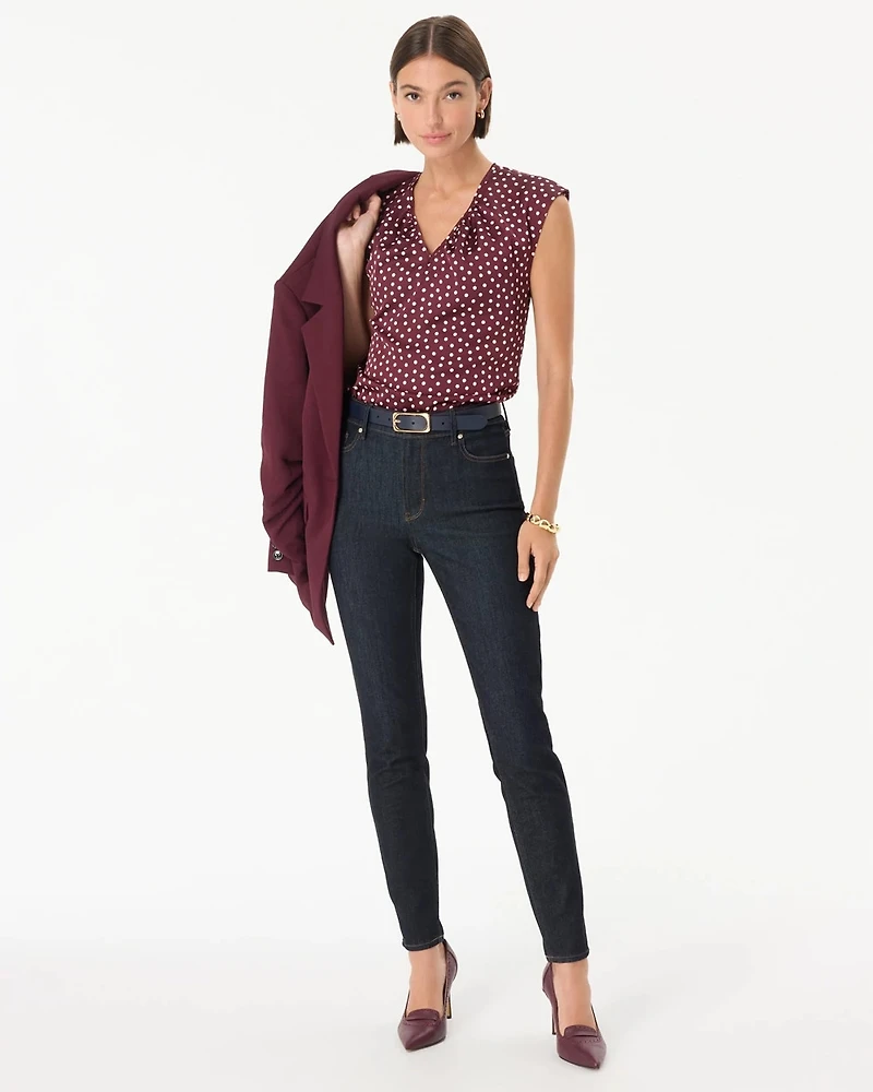 V-neck Satin Shell