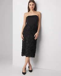 Strapless Sheath Midi Dress