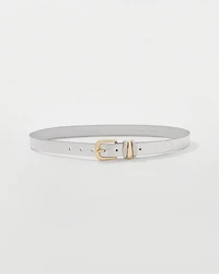 Metallic Faux Leather Belt