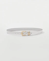 Metallic Faux Leather Belt
