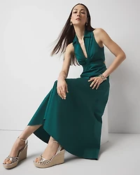 Cut-Out Collared Dress