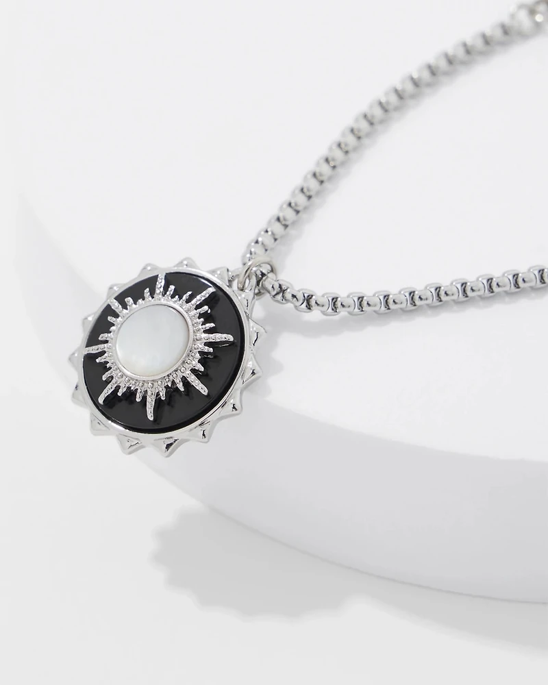 Silver Onyx Charm Bracelet